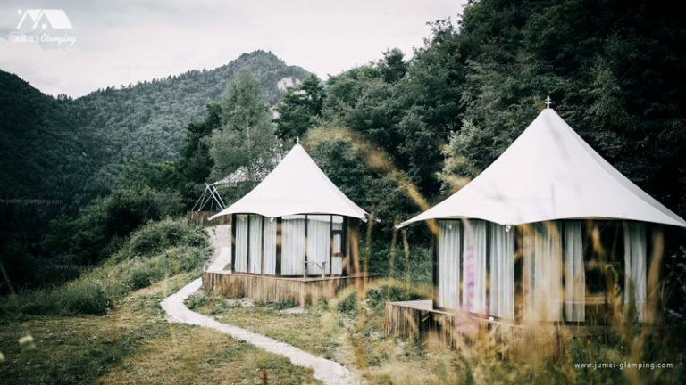 Image showcasing Luxury Glamping Lodge Tents at the Mountain Foot Resort - Jumei ...