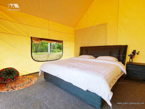 Bedroom of the safari tent