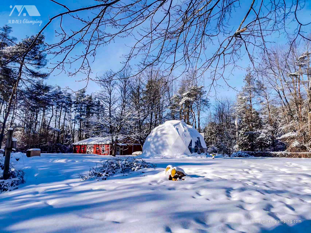 Glamping Dome in Snow Canada