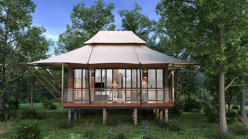 Luxury Lodge Tent H Glamping Idea