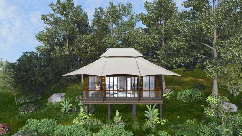 Luxury Lodge Tent H Glamping Idea