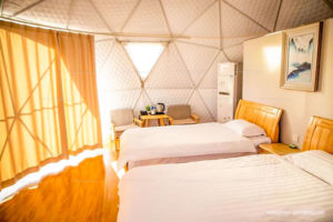 Glamping Dome Interior - 2 beds