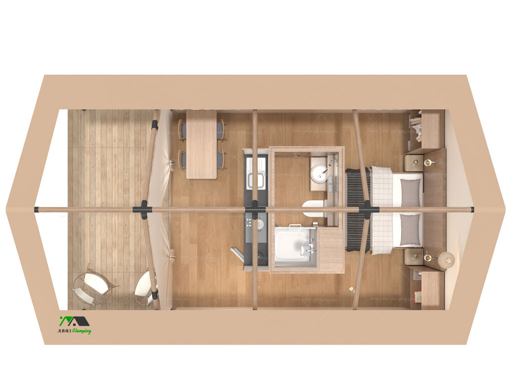 B45 Ground Floor Floor Plan 3D