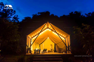 Luxury Safari Tent in the Night