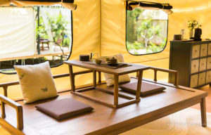 Safari Tent Windows & Traditional Chinese Tea Table
