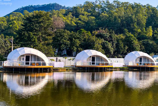 3 Lovely Waterdrop Glamping Pods by the Lake