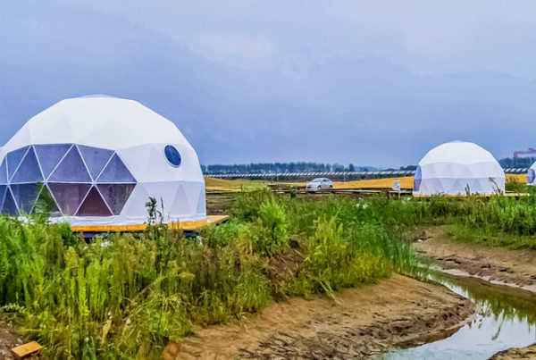 Dozens of Glamping Domes and Safari Tents Under Construction