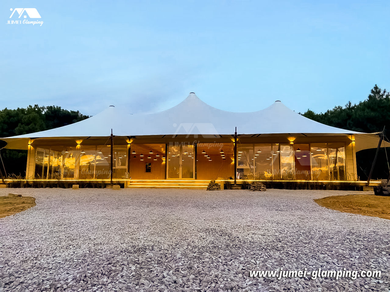 Large Luxury Lodge Tent for Glamping Resort Visitor Center