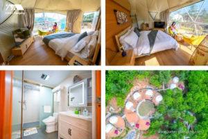 Glamping Dome Interior Collage