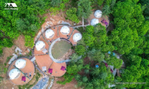Glamping Domes Arial View