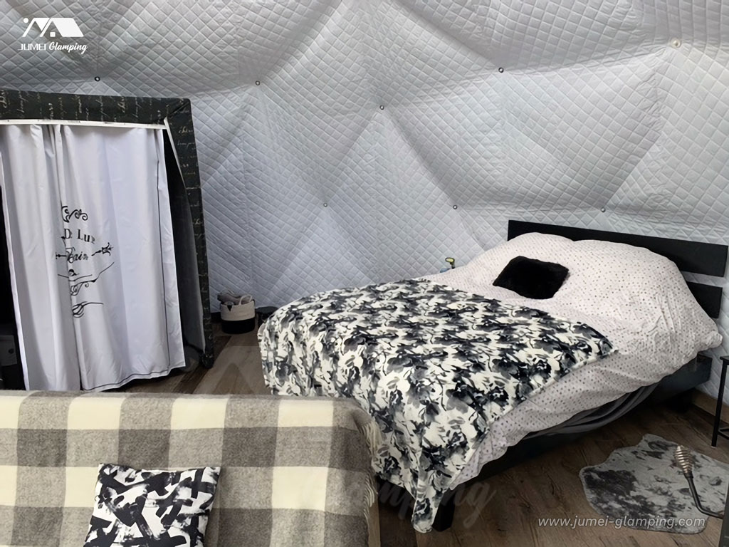 Glamping Dome Interior - Bed