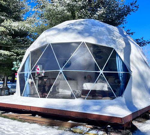 7m,6m Glamping Domes in the Woods by Lake