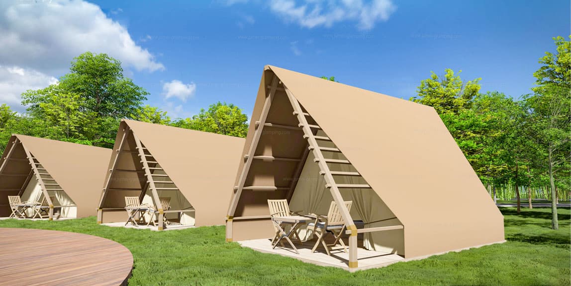 Triangle Safari Tent with Small Veranda
