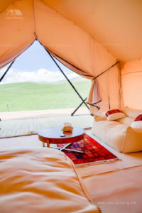 Safari tent interior