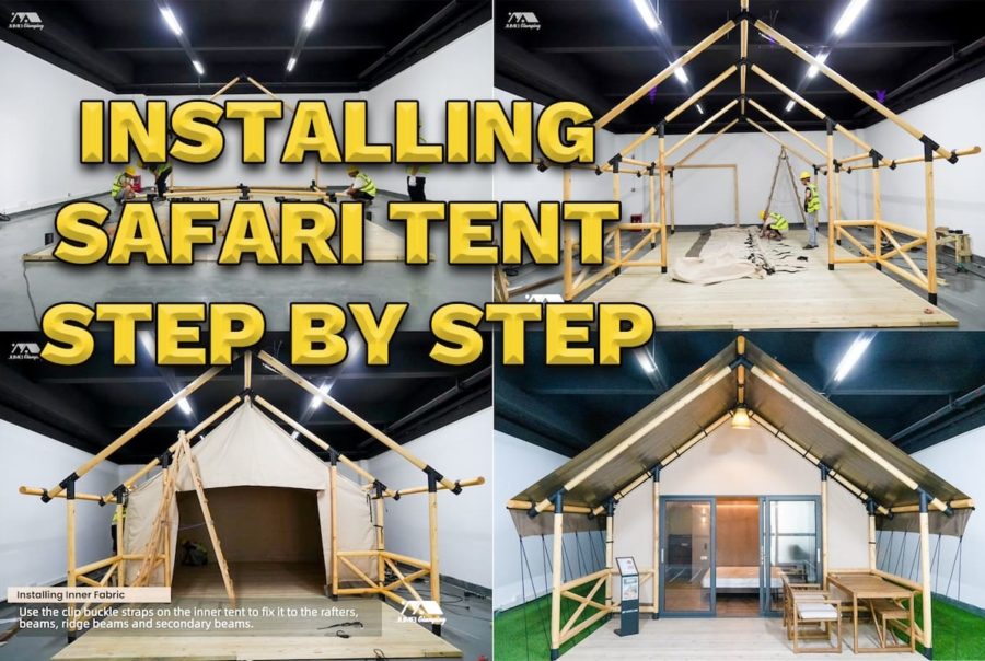 Installing a Safari Tent step by step