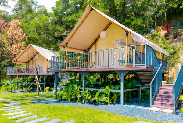 Safari Tents on the Platform in the Woods, a Fantastic Glamping Getaway