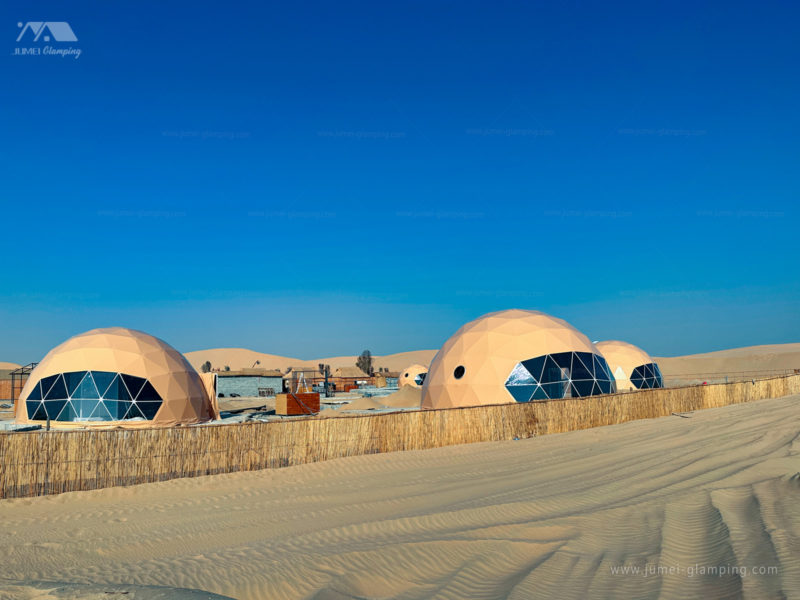 10 glamping domes in a luxury glamping site